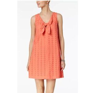 Pappagallo Tie Front Eyelet Sundress - Size 14